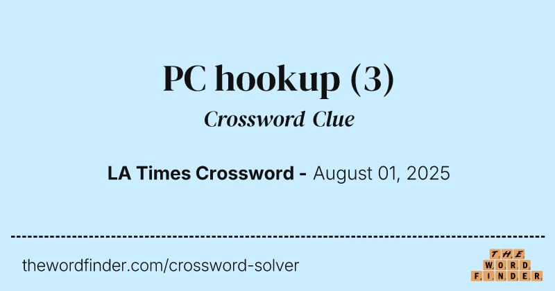 PC hookup crossword clue image