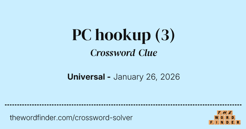 PC hookup crossword clue image