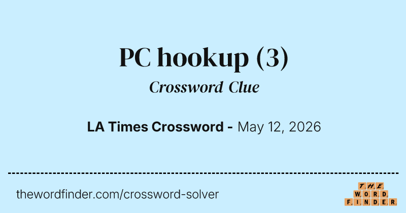 PC hookup crossword clue image