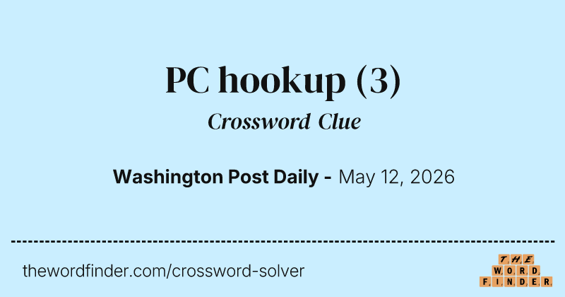 PC hookup crossword clue image