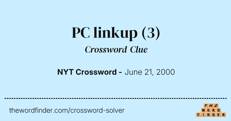 PC linkup crossword clue image