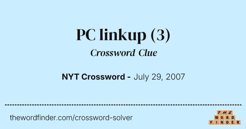 PC linkup crossword clue image