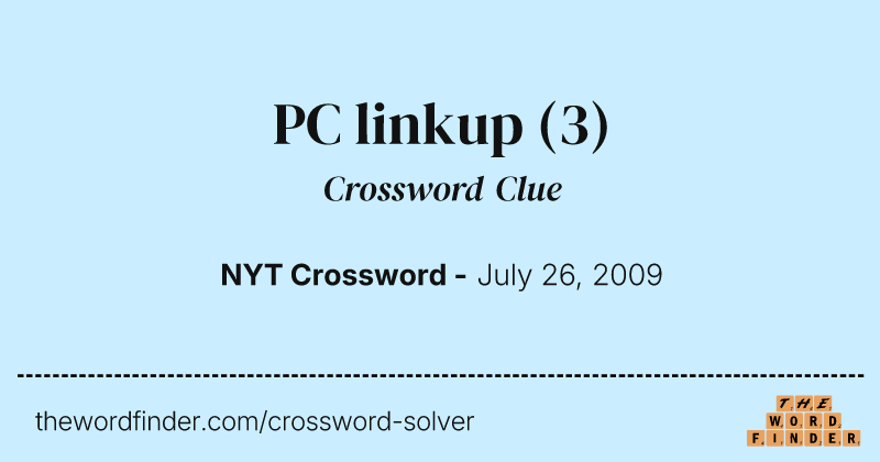PC linkup crossword clue image