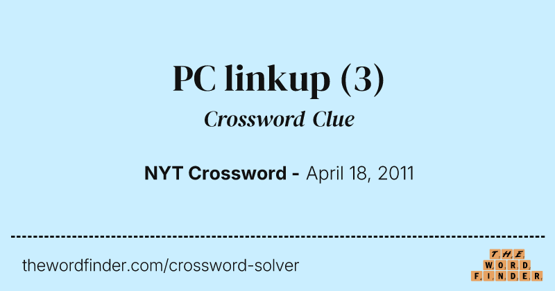 PC linkup crossword clue image