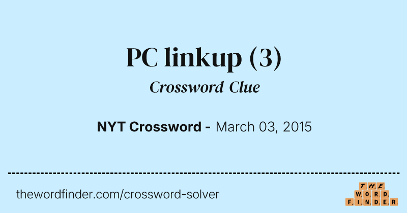 PC linkup crossword clue image