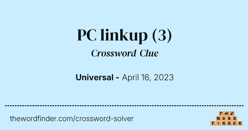 PC linkup crossword clue image