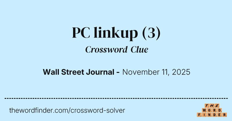 PC linkup crossword clue image