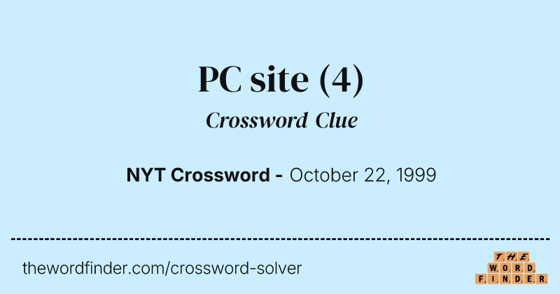 PC site crossword clue image