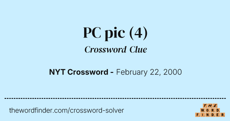 PC pic crossword clue image