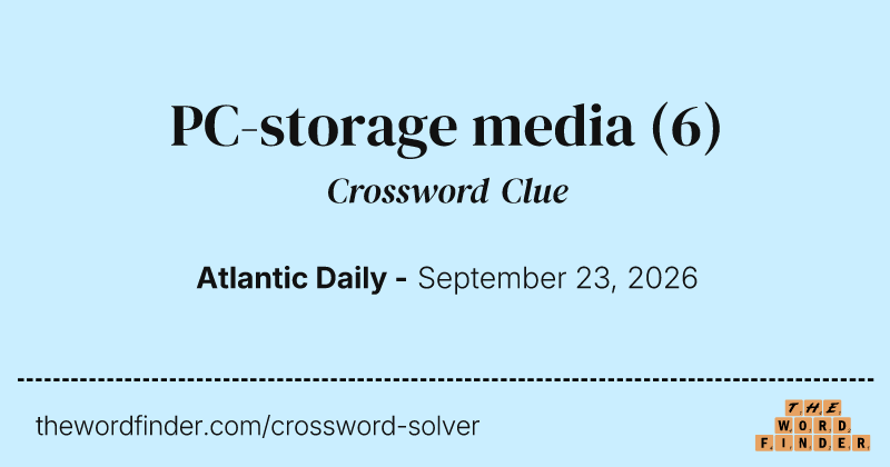 PC-storage media crossword clue image
