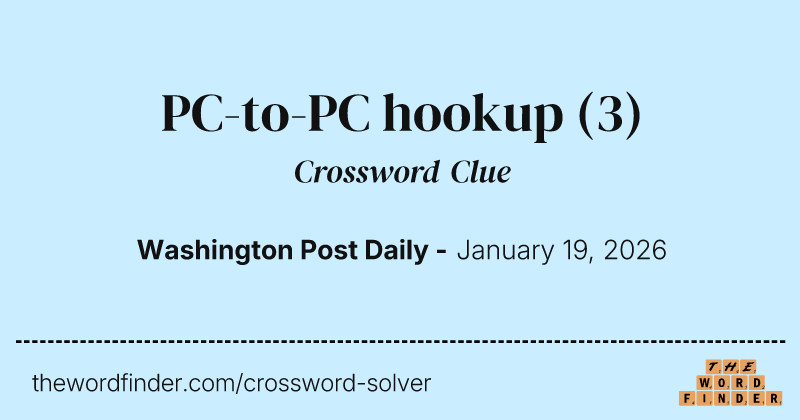 PC-to-PC hookup crossword clue image