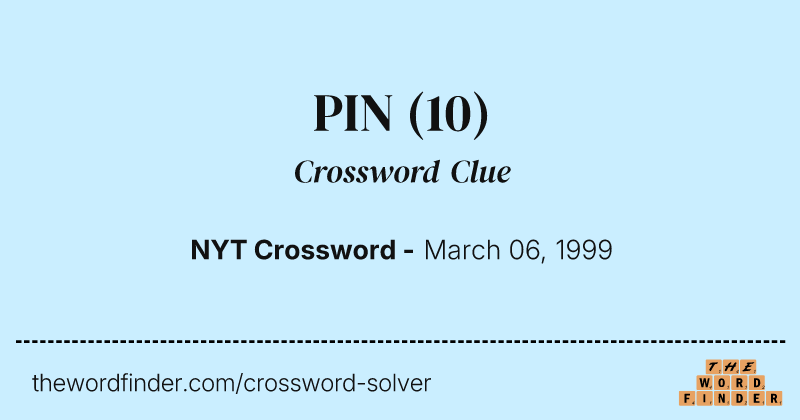 PIN crossword clue image