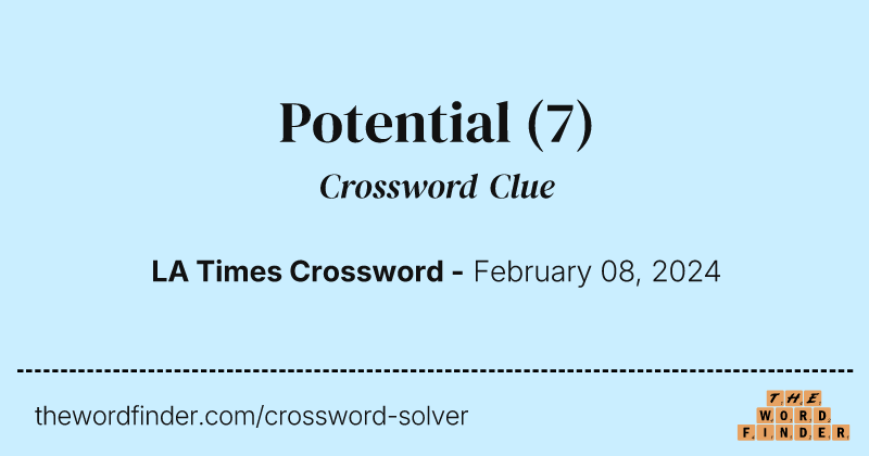 Potential crossword clue image