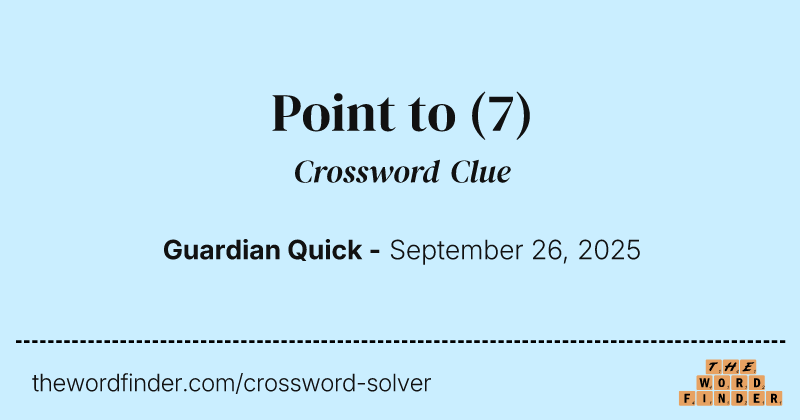 Point to crossword clue image