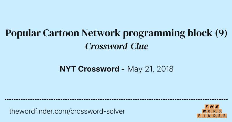 Popular Cartoon Network programming block crossword clue image