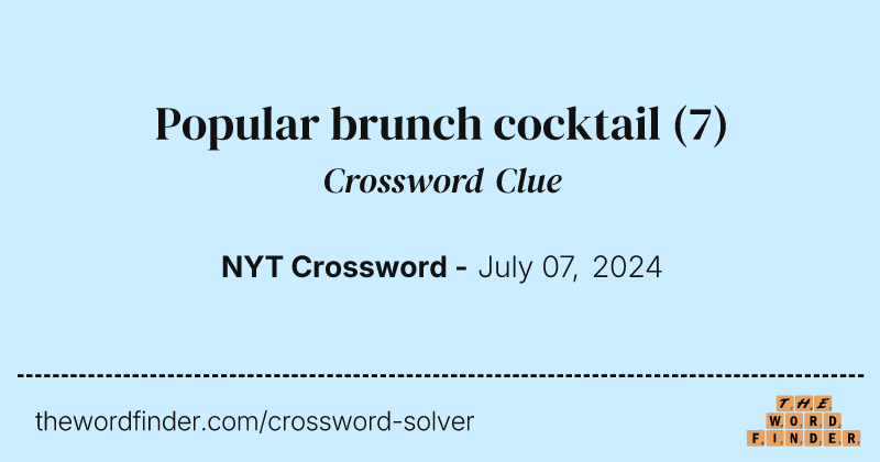 Popular brunch cocktail crossword clue image