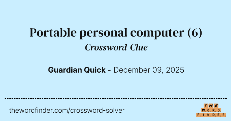 Portable personal computer crossword clue image