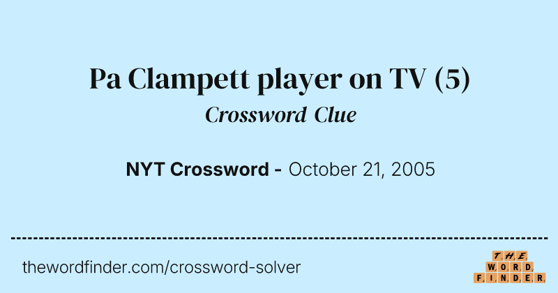 Pa Clampett player on TV crossword clue image