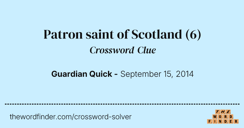 Patron saint of Scotland crossword clue image