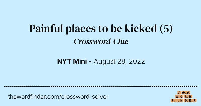 Painful places to be kicked crossword clue image