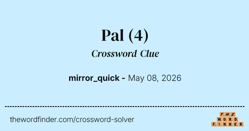 Pal crossword clue image