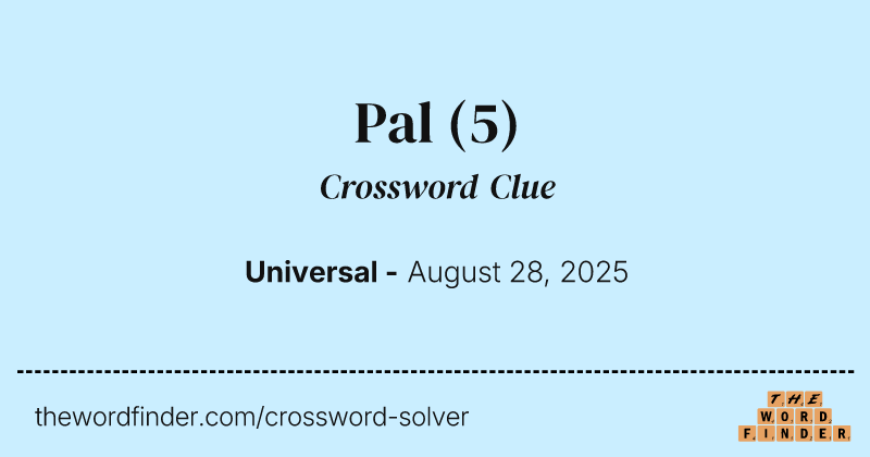 Pal crossword clue image