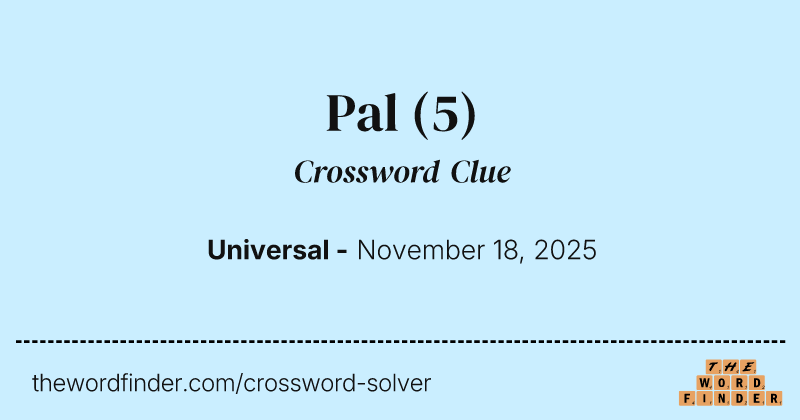 Pal crossword clue image