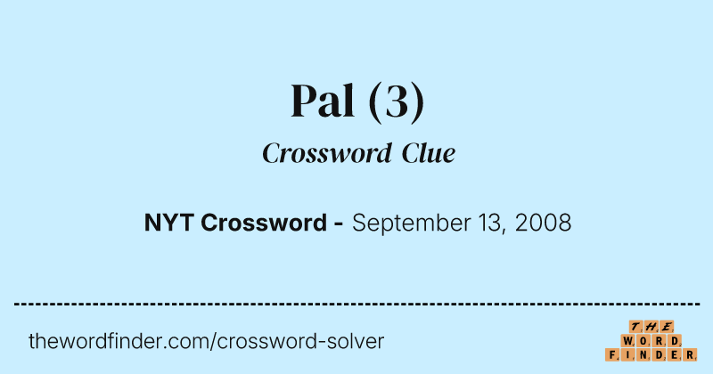 Pal crossword clue image