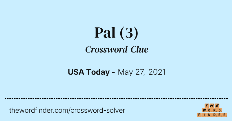 Pal crossword clue image