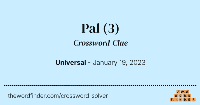 Pal crossword clue image