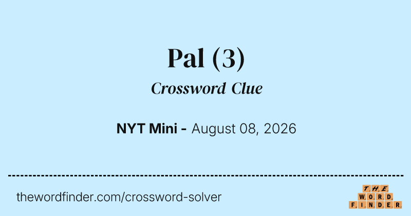 Pal crossword clue image