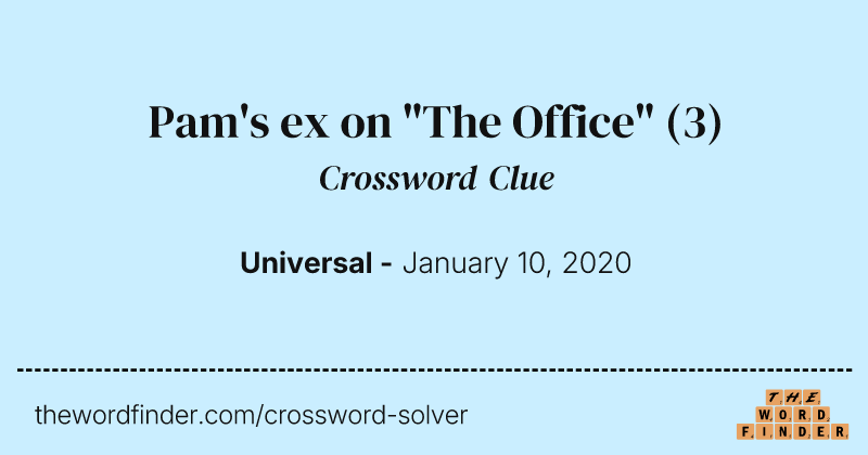 Pam's ex on "The Office" crossword clue image