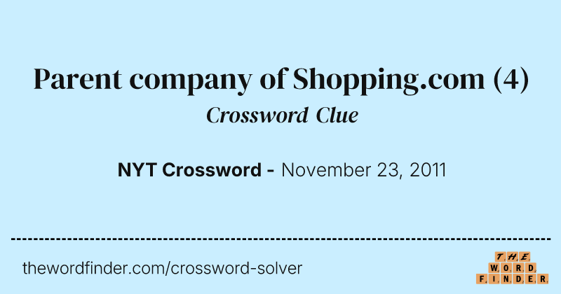 Parent company of Shopping.com crossword clue image