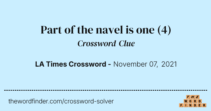 Part of the navel is one crossword clue image