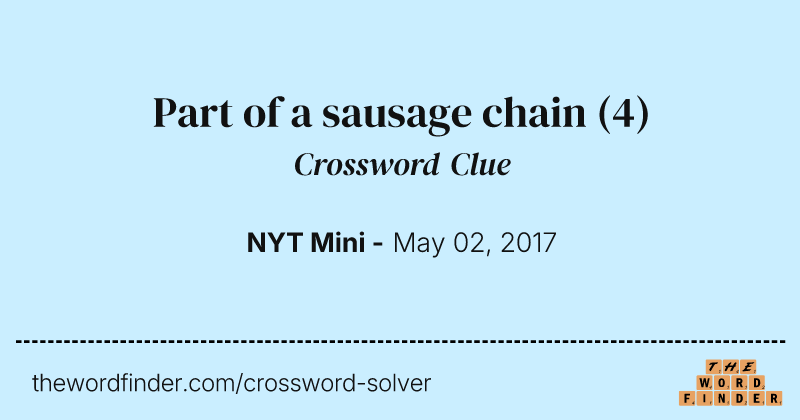 Part of a sausage chain crossword clue image