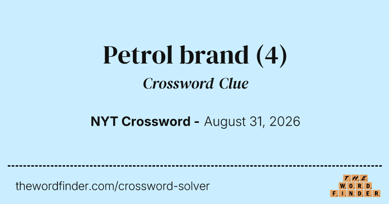 Petrol brand crossword clue image