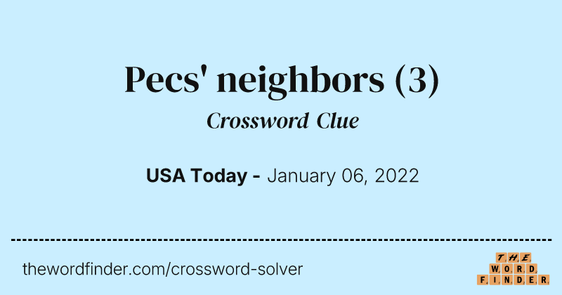 Pecs' neighbors crossword clue image