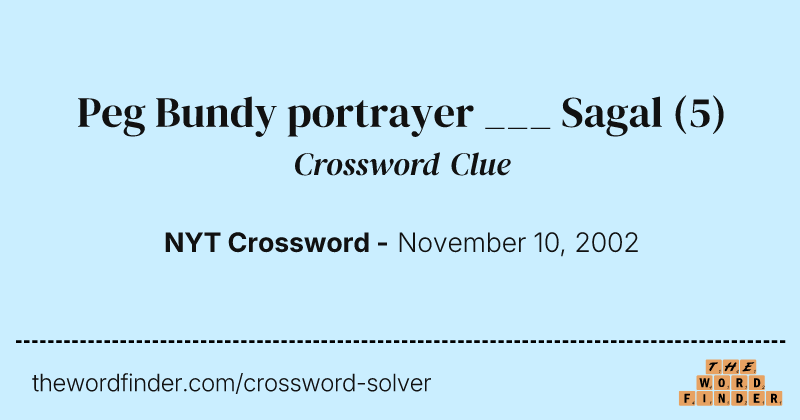 Peg Bundy portrayer ___ Sagal crossword clue image