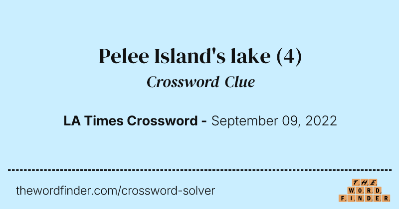 Pelee Island's lake crossword clue image