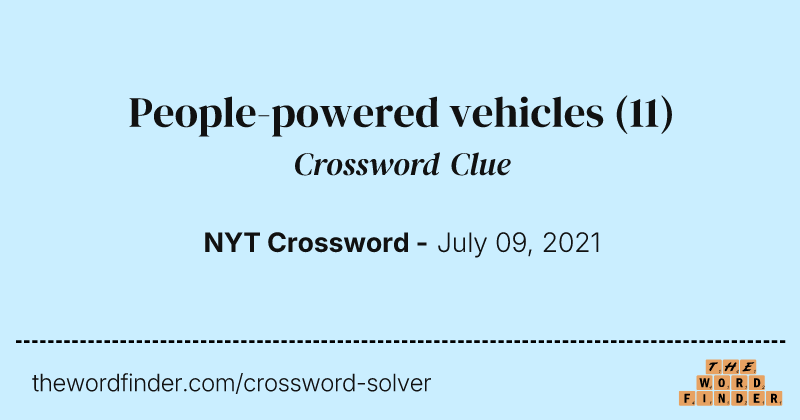 People-powered vehicles crossword clue image