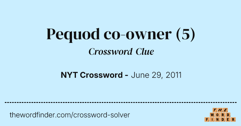 Pequod co-owner crossword clue image
