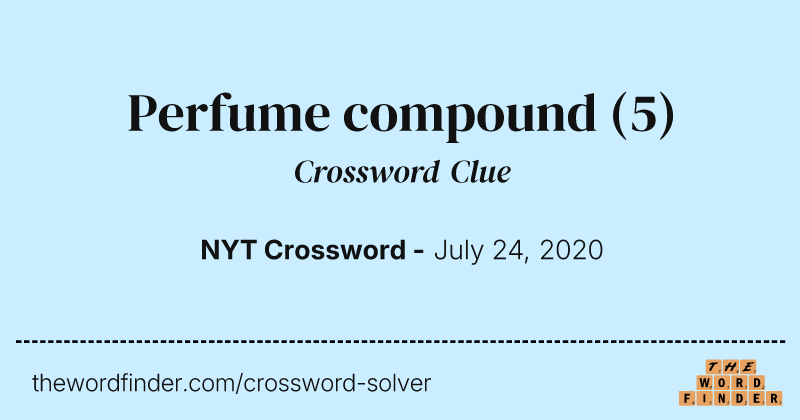 Perfume compound crossword clue image
