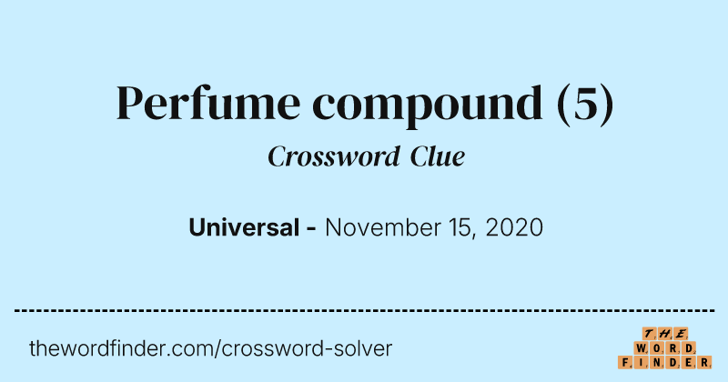 Perfume compound crossword clue image