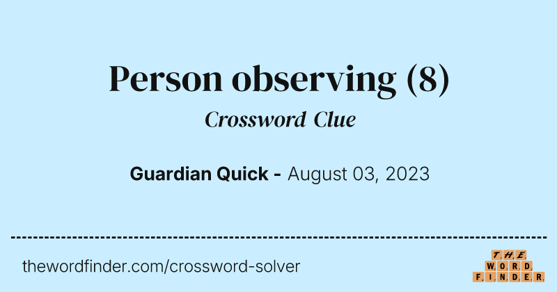 Person observing crossword clue image