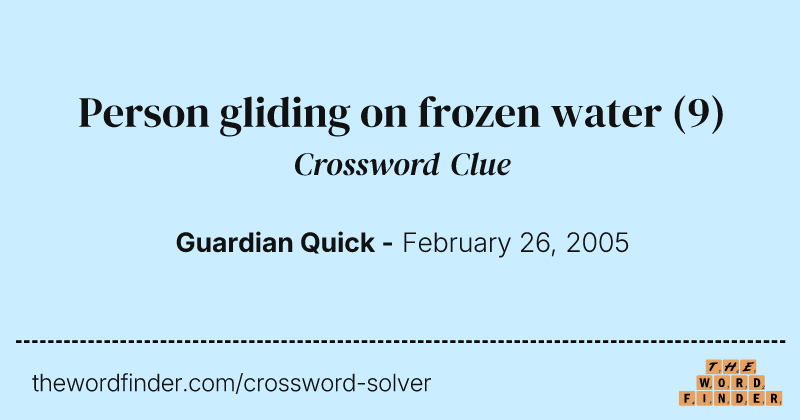 Person gliding on frozen water crossword clue image