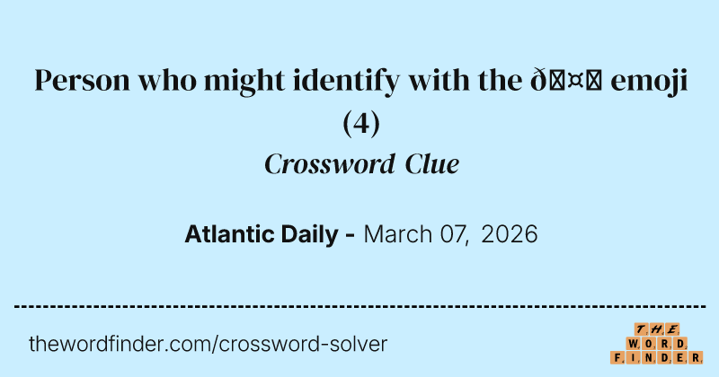 Person who might identify with the 🤓 emoji crossword clue image