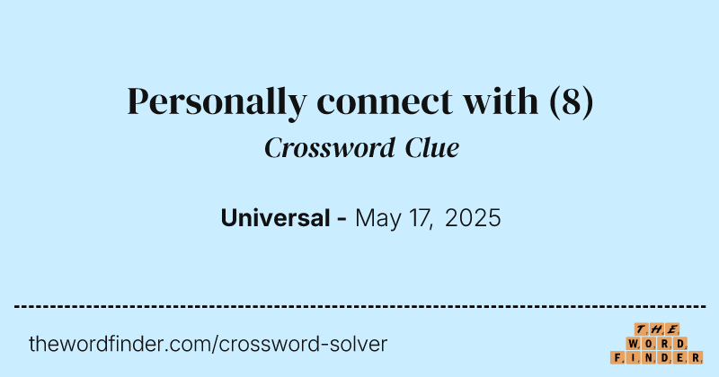 Personally connect with crossword clue image