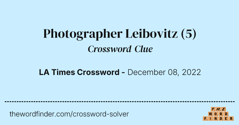 Photographer Leibovitz crossword clue image