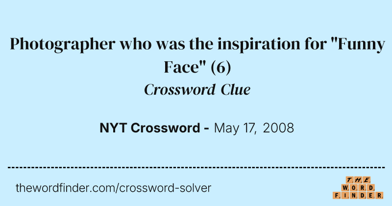 Photographer who was the inspiration for "Funny Face" crossword clue image