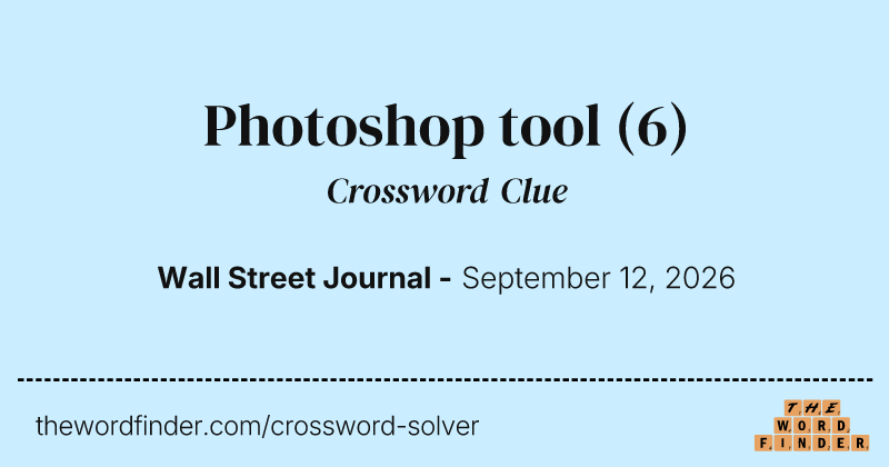 Photoshop tool crossword clue image